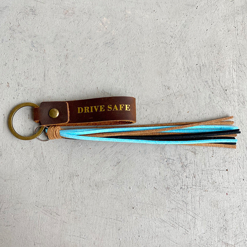 3pcs/paquete de maestros Gares de conducción segura Tassel Keychain
